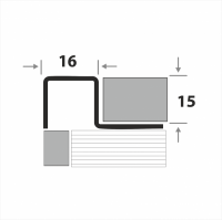 Профиль для кафеля окантовочный ПК 11-15