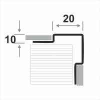 Угловой защитный профиль для плитки ПК 10-20