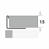 Профиль окантовочный для плитки внешний ПК 01-15