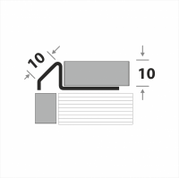 Профиль окантовочный для плитки наружный ПК 10-10