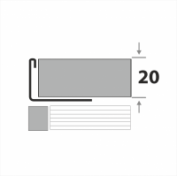 Профиль окантовочный для плитки внешний ПК 01-20