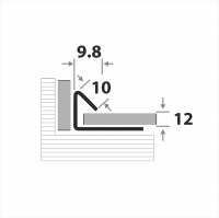 Профиль окантовочный для плитки внутренний ПК 18-12