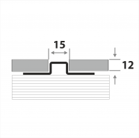 Разделительный профиль для кафеля высотой ПП 15-12