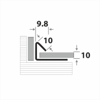 Профиль окантовочный для плитки внутренний ПК 18-10