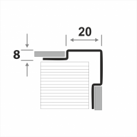 Угловой защитный профиль для плитки ПК 8-20