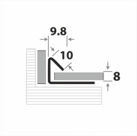 Профиль окантовочный для плитки внутренний ПК 18-8