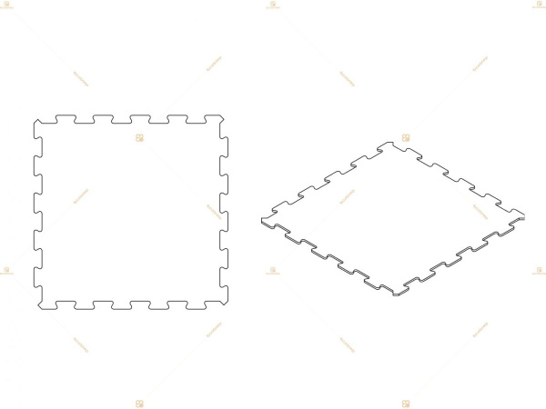 Модульное покрытие EcoStep Puzzle 1000х1000 Модульное покрытие EcoStep Puzzle 1000х1000