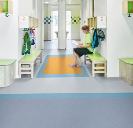 Натуральный линолеум Мармолеум FORBO Piano 3601 warm grey