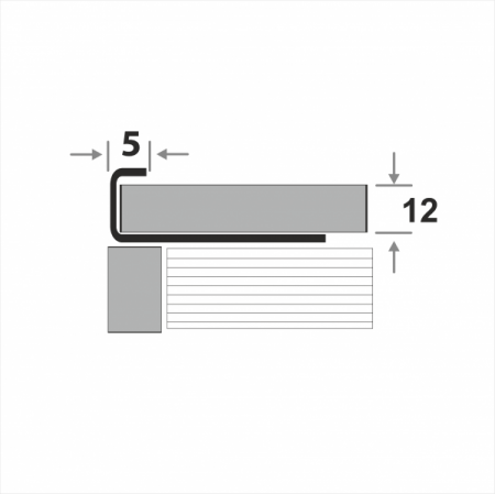 Профиль для кафеля внешний К 12 Схема